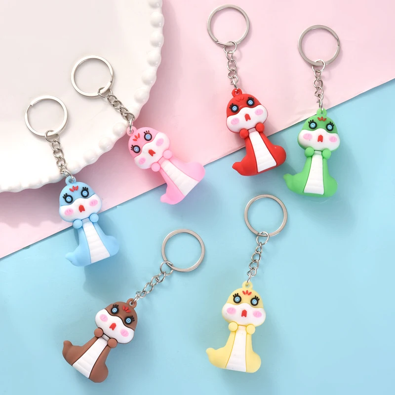 Креативный брелок-подвеска в виде змеи милый мультяшный зодиак змея год подвеска