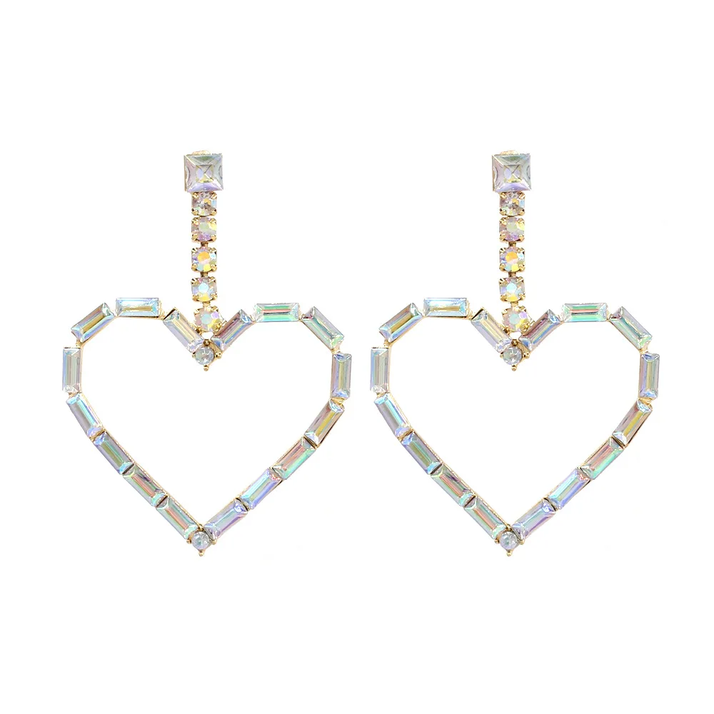

Charmsmic New Crystal Dangle Earrings Fashion Women Female Statement Jewelry Heart Geometric Wedding Party Autumn Summer
