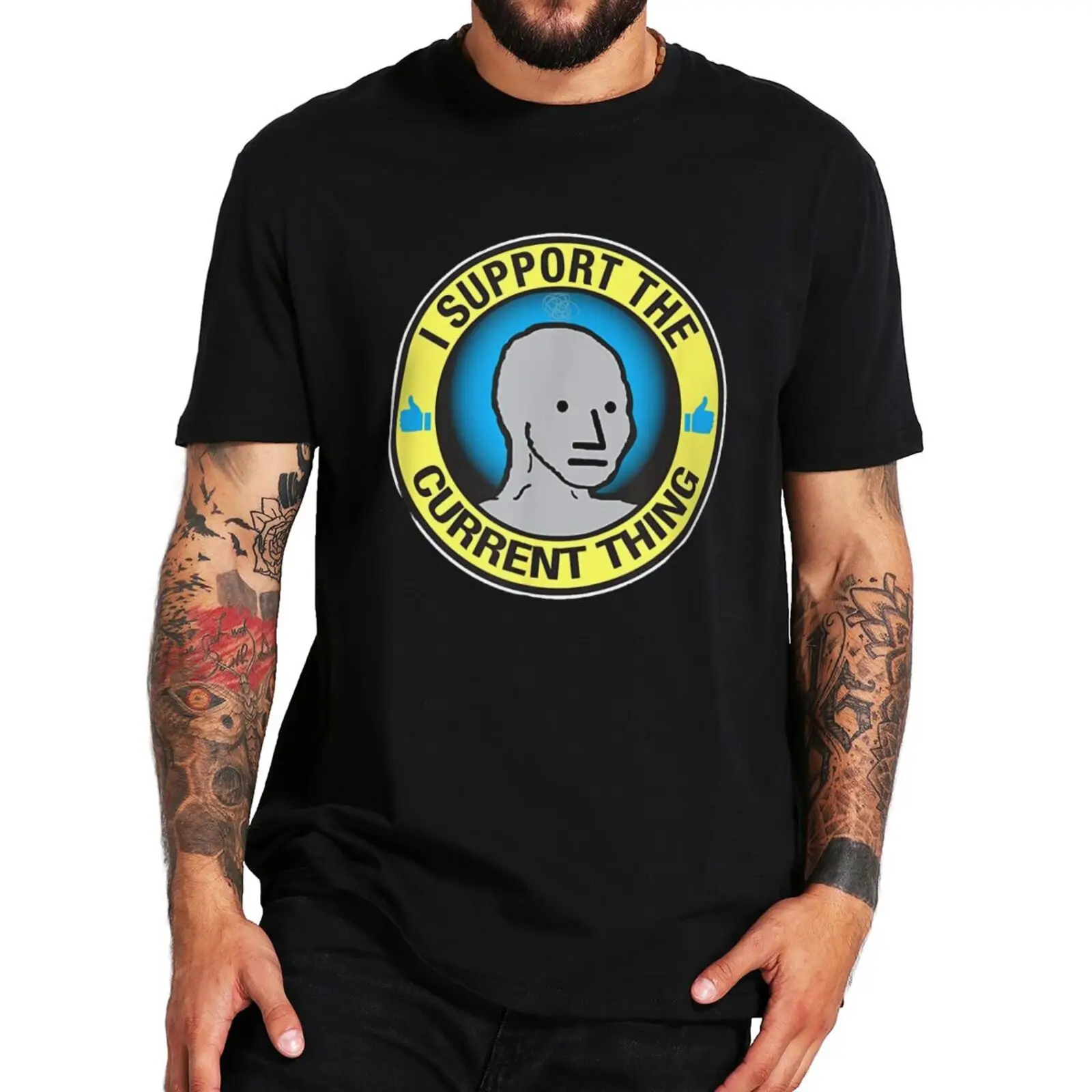 

Футболка с надписью «I Support The текущая вещь», коллекция 2022 года, забавная летняя хлопковая Повседневная футболка с изображением саркаша и мем...