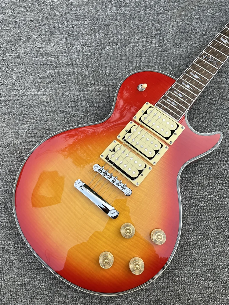 

22 Frets Ace LP Electric Guitar Mahogany Body Flamed Maple Top Rosewood Fingerboard Sunburst Colour free shipping