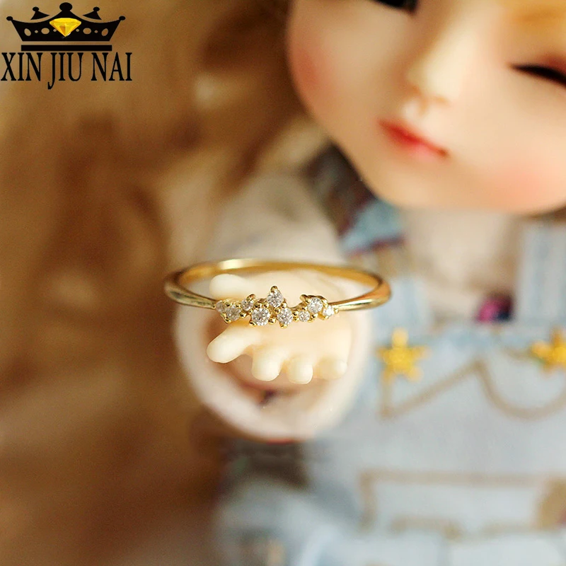 

Женское кольцо из сплава с кристаллами, 18 К