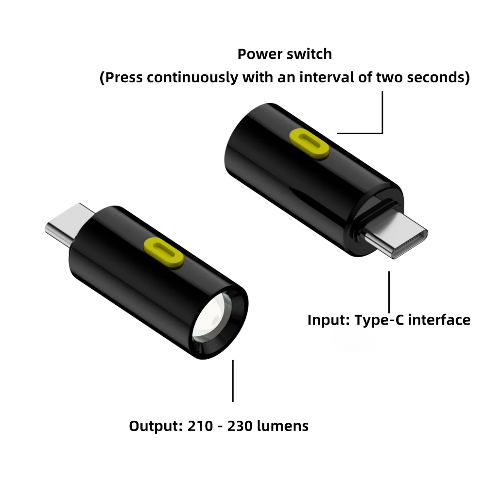 

USB C LED мини фонарик для кемпинга