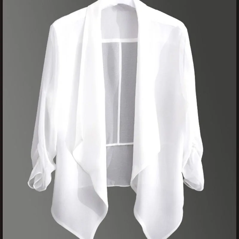 Женский шифоновый кардиган солнцезащитная одежда верхнее пальто женская тонкая