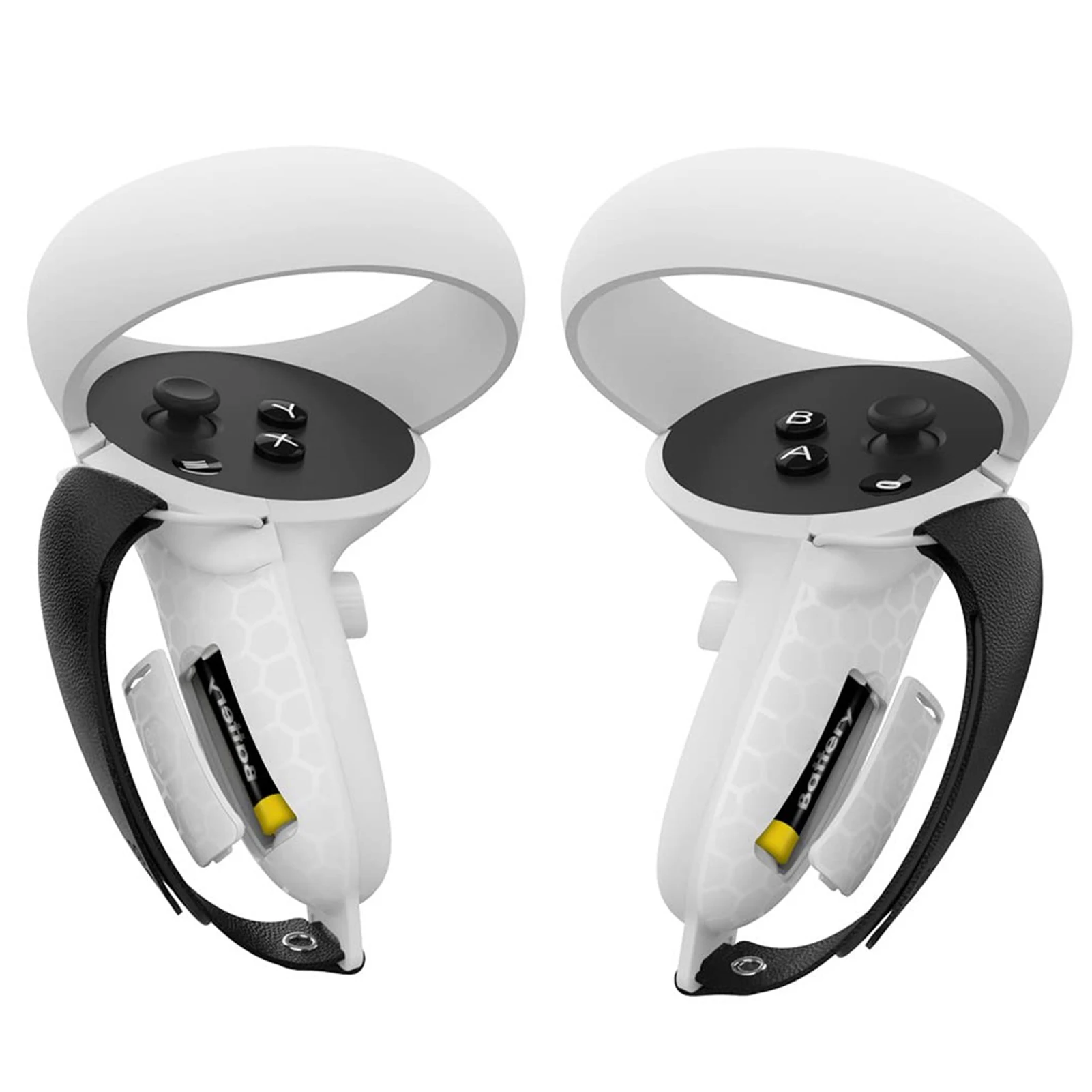 

Oculus Quest2 Grip Anti-Throw Strap Accessories for Oculus Quest 2 with Battery Opening Adjustable Wrist Knuckle Strap