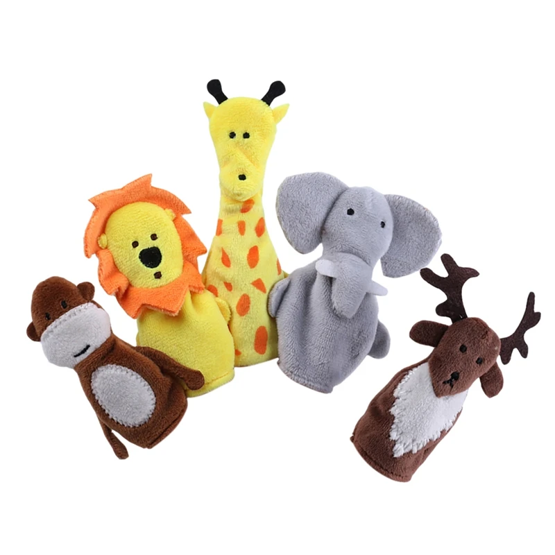 

Finger Puppets Cute Cartoon Biological Animal Finger Puppet Plush Toys Child Baby Favor Dolls Boys Girls Toy