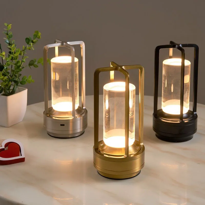 

LED Rechargeable Cross Table Lamp 2000 mAh Desktop Night Light Touch Atmosphere Desk Light USB Camping Night Lamp Outdoor Home