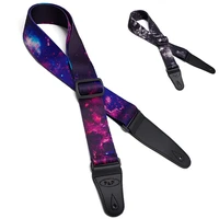 adjustable printing guitar strap with starry sky pattern for guitar bass 2 colors optional