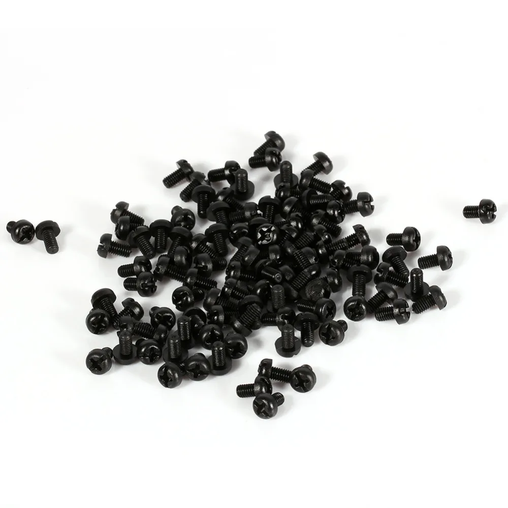 

100pcs/Lot M3 Threaded Black Nylon Plastic Pan Head Screw Spacer Screw Female Male Hex Standoff Spacer Screws Set