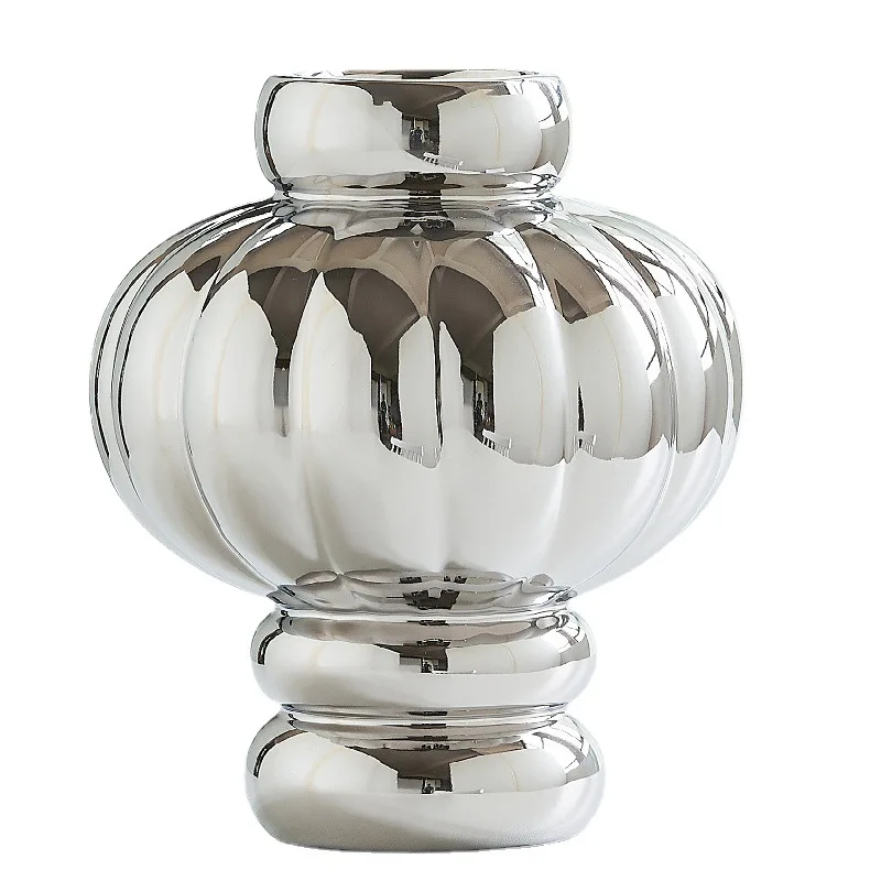 Керамическая ваза в форме серебряного фонаря цветок аксессуары для гидропоники