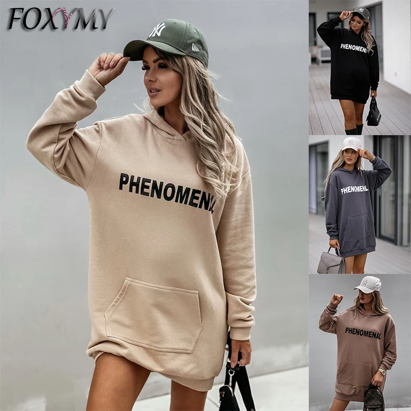 

Женские повседневные толстовки, теплые толстовки средней длины с длинным рукавом в стиле оверсайз, топы, Осень-зима 2021, размера плюс, пулове...