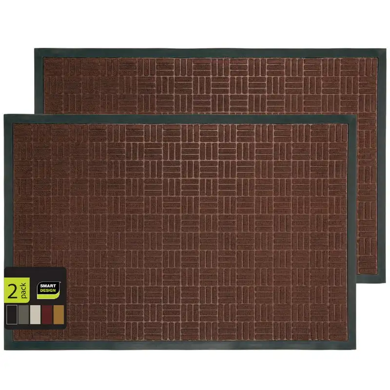 

High-Traffic Door Mat - Large 2-Pack - 36 x 24 inches - Brown Diamond
