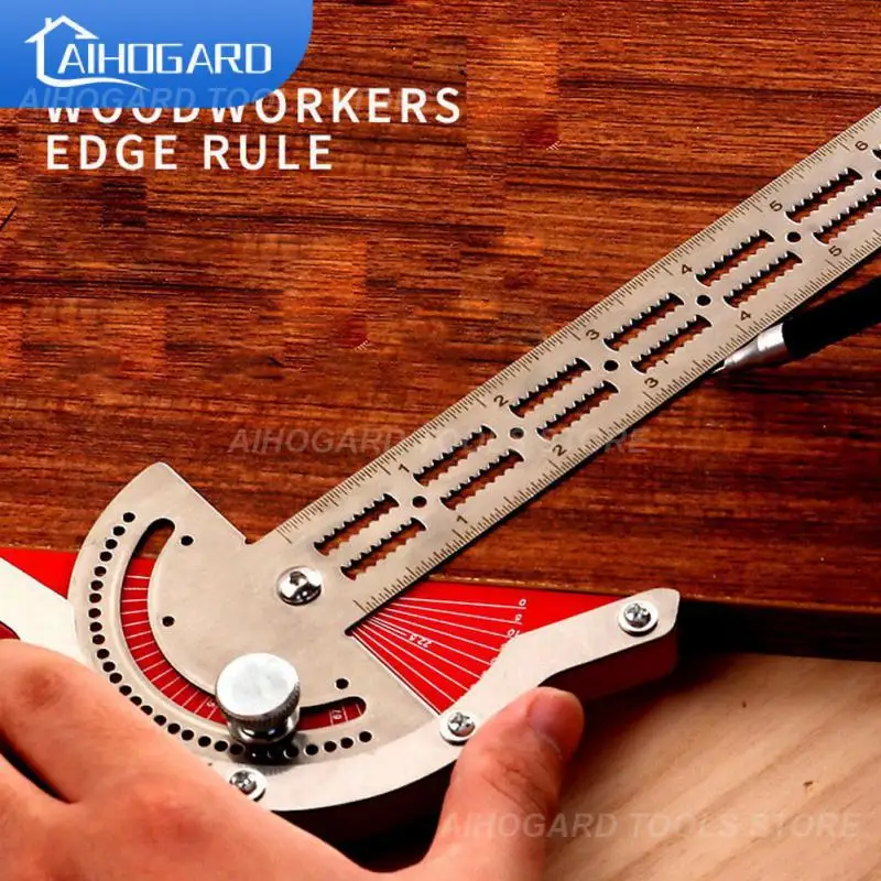 

Woodworkers Edge Rule Woodworking Ruler 20/15/10 Inch Angle Measure Stainless Steel Efficient Protractor Carpentry Tool