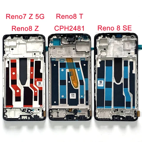 Оригинальный Amoled дисплей для Oppo Reno 8T 4G 5G CPH2481, ЖК-дисплей Reno 8 Lite, экран, рамка, сенсорная панель, дигитайзер для Reno 8Z 8SE