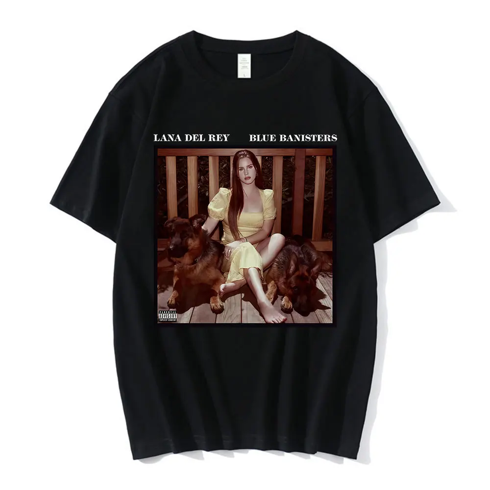 

Lana Del Rey Blue Banisters Music Album T-Shirt Men Casual Short-Sleeve T-Shirt Summer Harajuku Sports Tees Women Streetwear