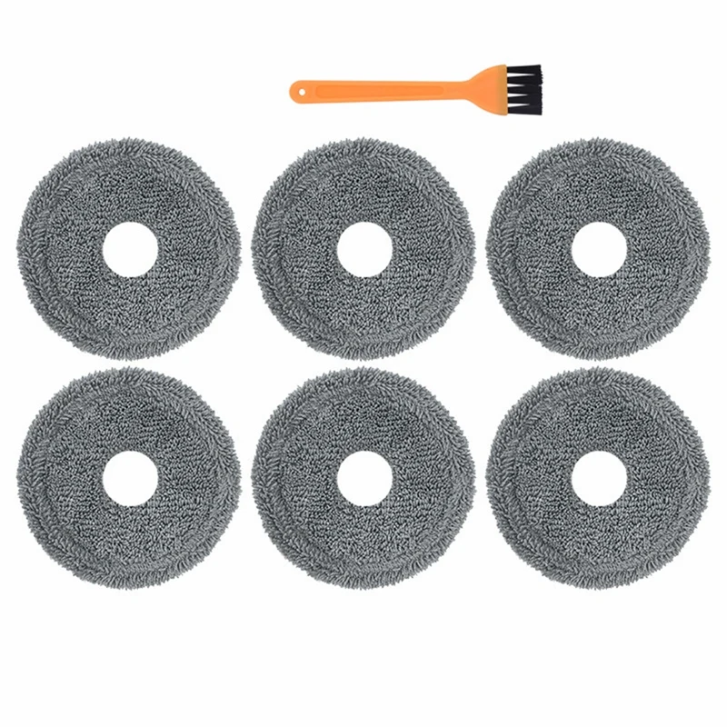 

7Pack For ECOVACS DEEBOT X1 OMNI/TURBO Robotic Vacuum Cleaner Washable Mop Pads Mop Rags Replacement Gray