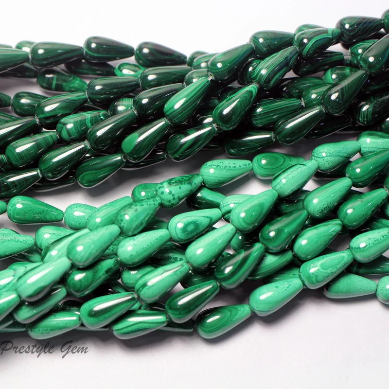 

Meihan (1 нить) натуральный Малахит в форме капли воды, популярный камень для изготовления ювелирных изделий своими руками