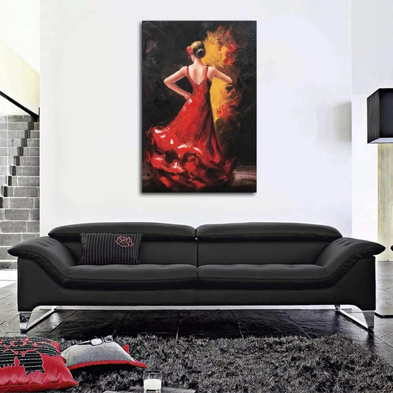 Фламенко Танцующая африканская американская женщина настенный художественный