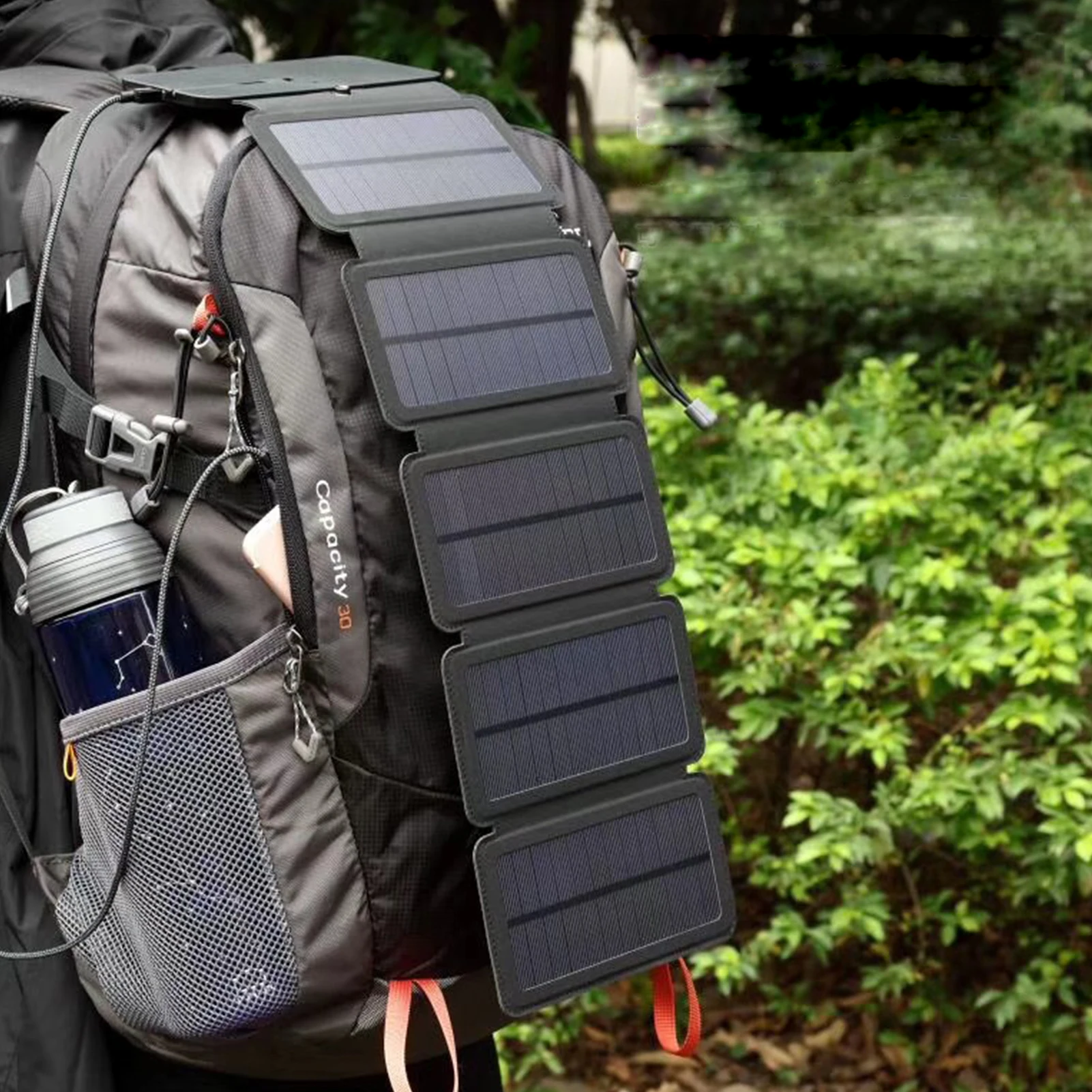 

Sun Power Folding 10W Solar Cells Charger 5V 2.1A USB Output Devices Solar Cells Smart USB Output For Smart Device Travel