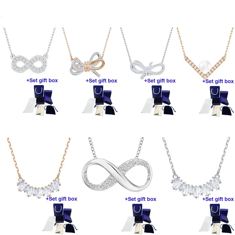 

SwaHigh Quality XL051 Jewelry Bow Romantic Charm Elegant Gorgeous Fashion Avant-garde Delicate Female Necklace Wholesale