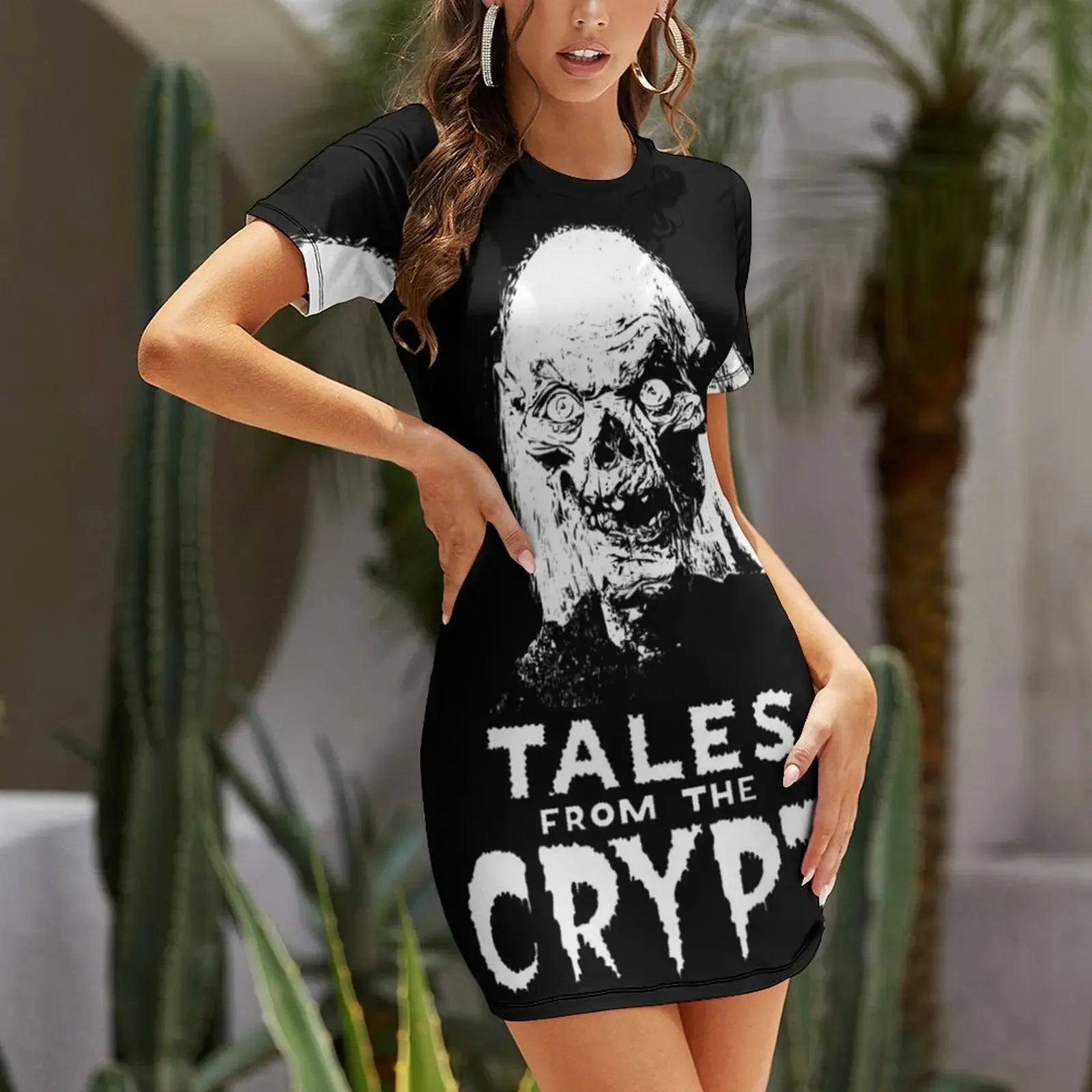 Фото Платье с короткими рукавами Tales from the Crypt, милое платье, платья для женщин, роскошное вечернее платье для женщин, платья для свадьбы, женские праздничные платья №3