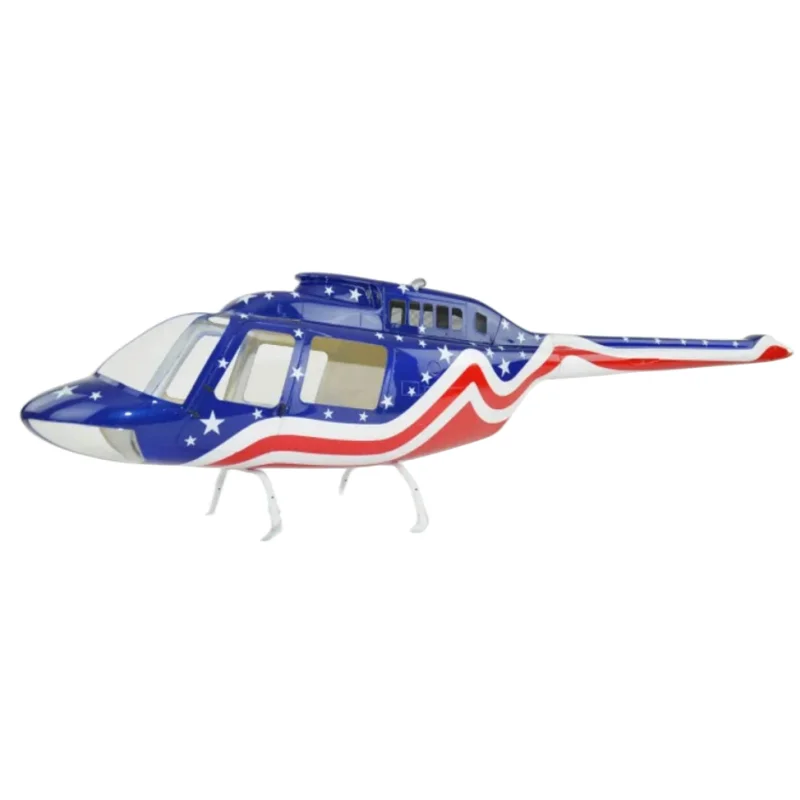 700 Size Bell 206 RC Helicopter Scale Fuselage Glass Fiber Shell Model