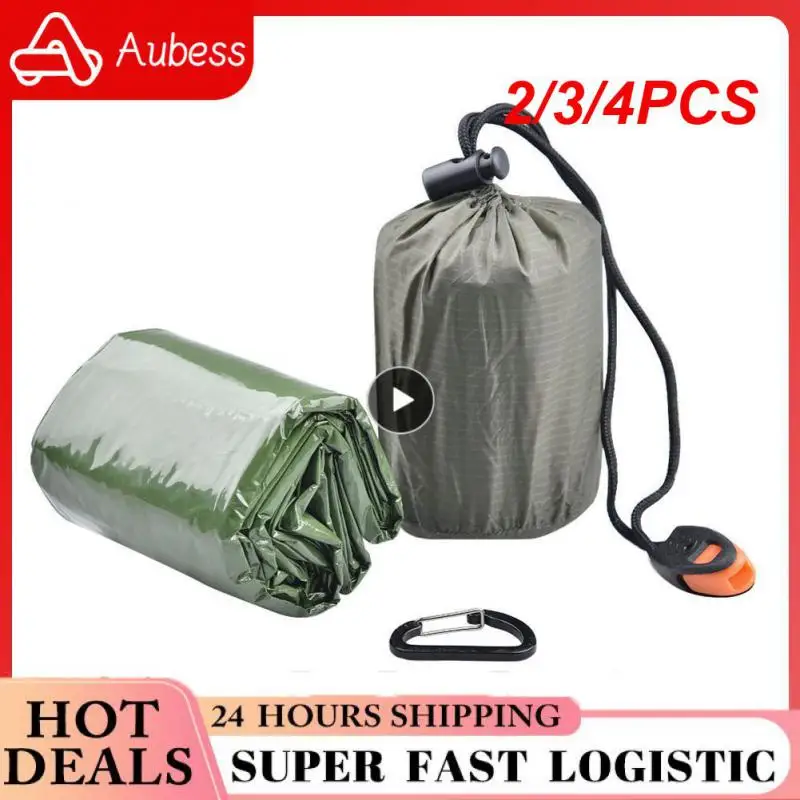 

4PCS Emergency Sleeping Bag Emergency First Aid Sleeping Bag PE Aluminum Film Tent For Outdoor Camping and Hiking Sun Protection