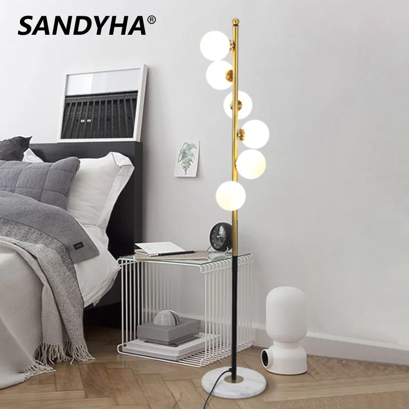 

SANDYHA Floor Lamps Room Decor Lampadaire Salon Sur Pied Led Habitacion Abajur Quarto Vloerlamp Lighting Stehlampe For Bedroom