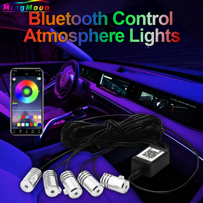 Неоновое Внутреннее Освещение Автомобиля 315 Дюймов Оптоволоконная Rgb-лента