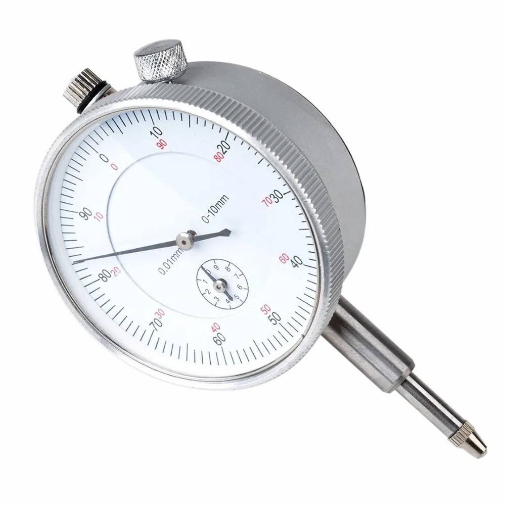 

0-10mm Portable Analog Precision Dialgauge Measuring Tool Meter Gauge Dial Indicator 0.01mm Resolution Industrial Work