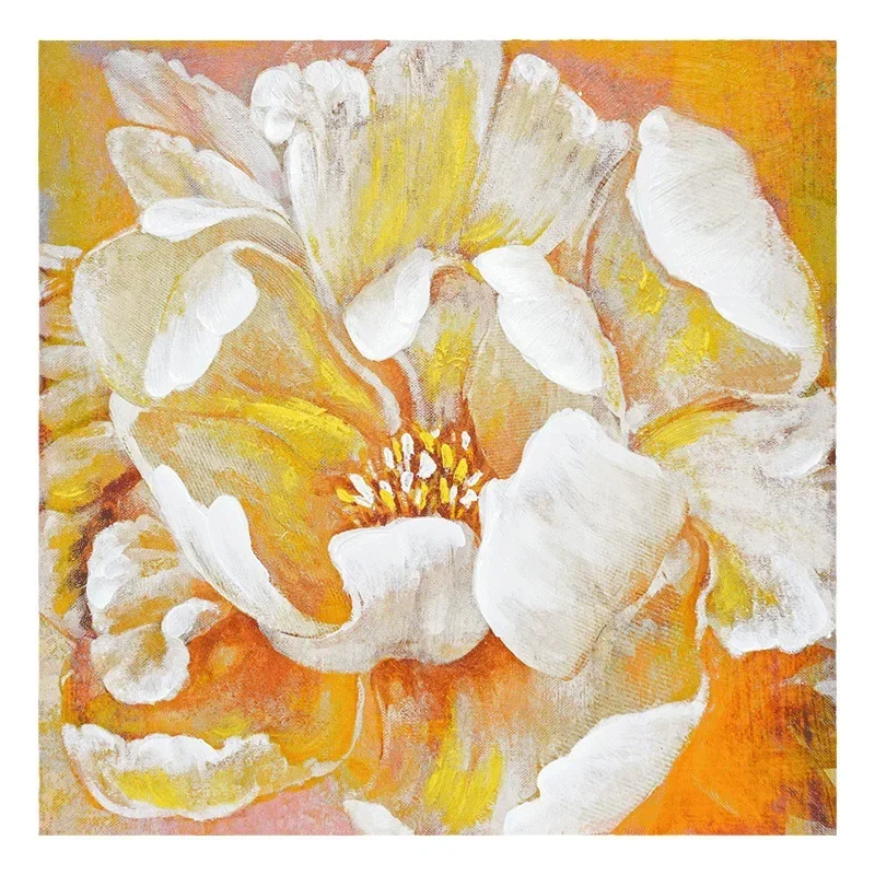 

134408aDigital oil painting living room background wall flower oil painting decorative painting hand-painted oil painting