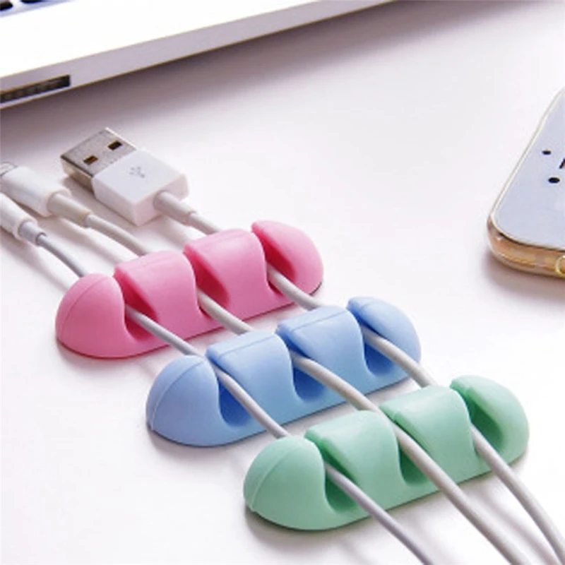 

1Pcs Management Cable Holder Organizer Cord Desk Wire Clips Self-Adhesive