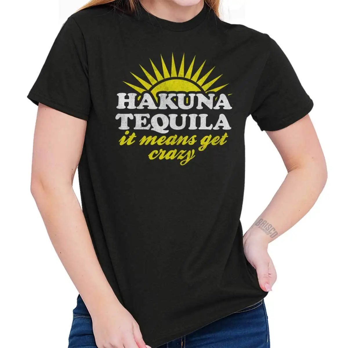 Смешная женская футболка с круглым вырезом длинными или короткими рукавами