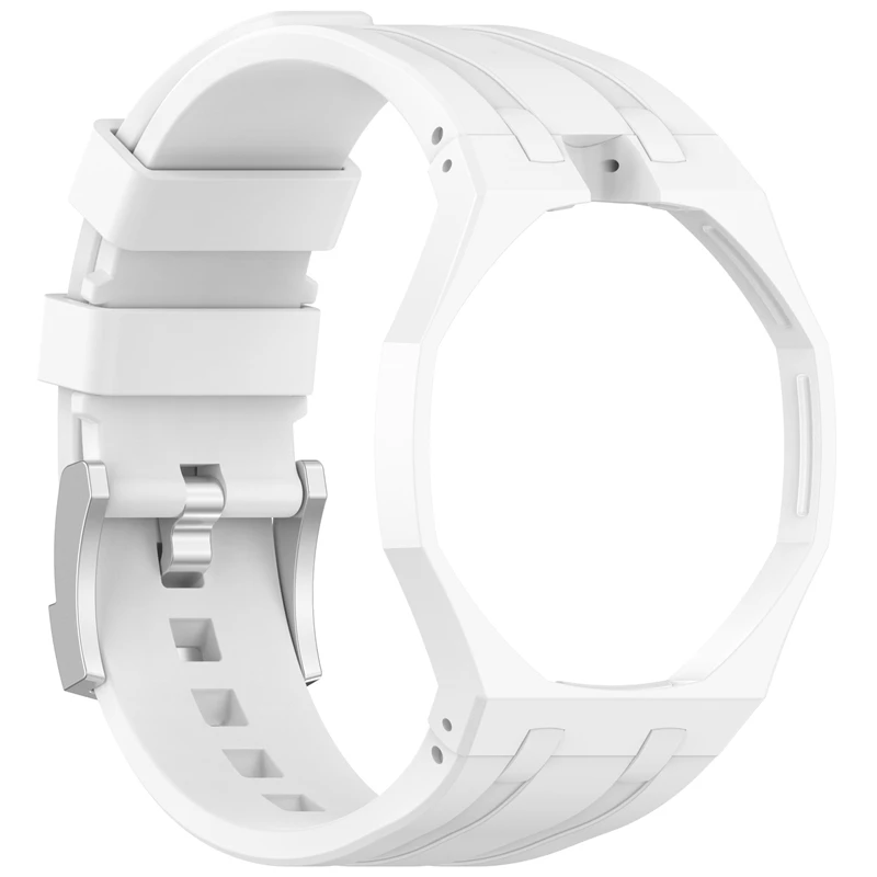 Фото Силиконовый ремешок Lenovo и чехол из поликарбоната для Swatch X AP Royal Pop: аксессуары для модификации и интеграции карманных часов в наручные часы №4