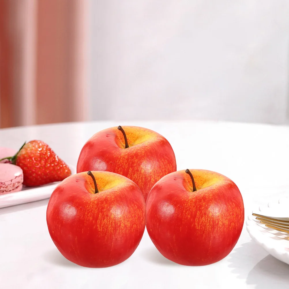 

6 Pcs Decor Artificial Apples Ornament Banana Farmhouse Decorations Mini Foams Fake Fruit