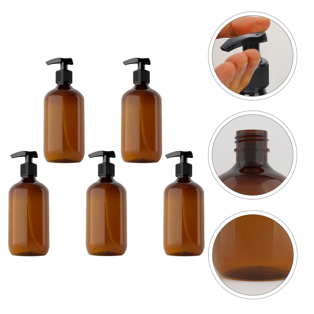 

Bottle Pump Bottles Refillable Shower Shampoo Lotion Dispensers Emulsion Containers Liquid Dispenser Empty Clear Subpacking