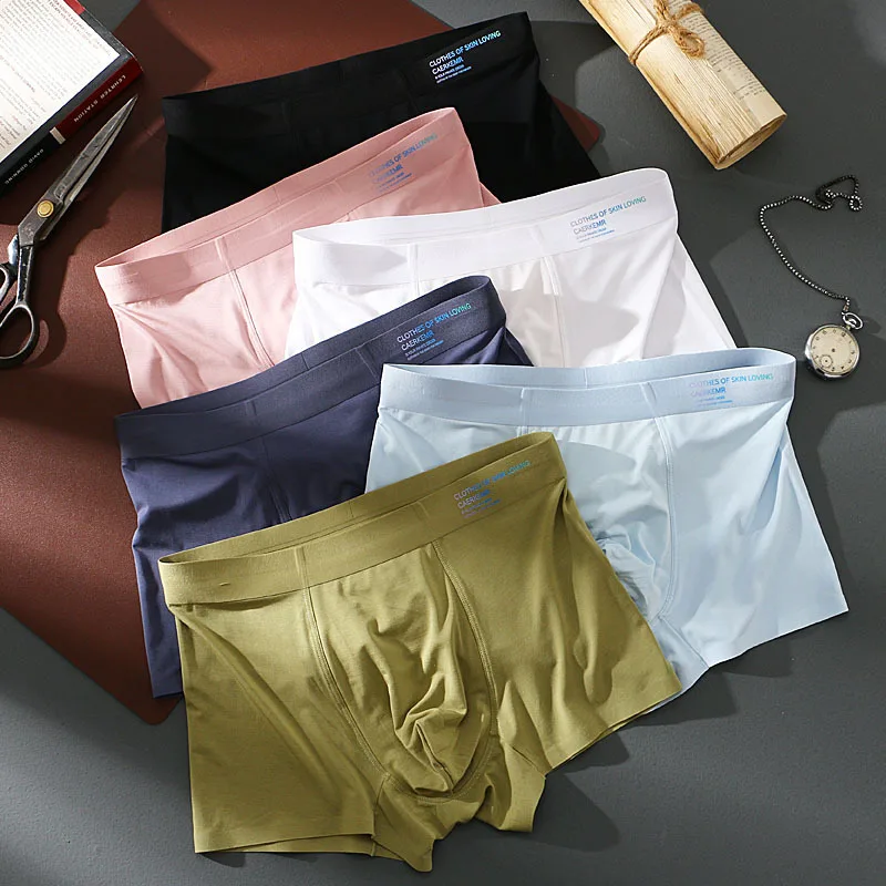 

3D U Convex Pouch Panties Seamless Skinny Modal Mens Underwear Skin-Friendly Soft Boxer Shorts Elastic Comfortable Lingerie Pant