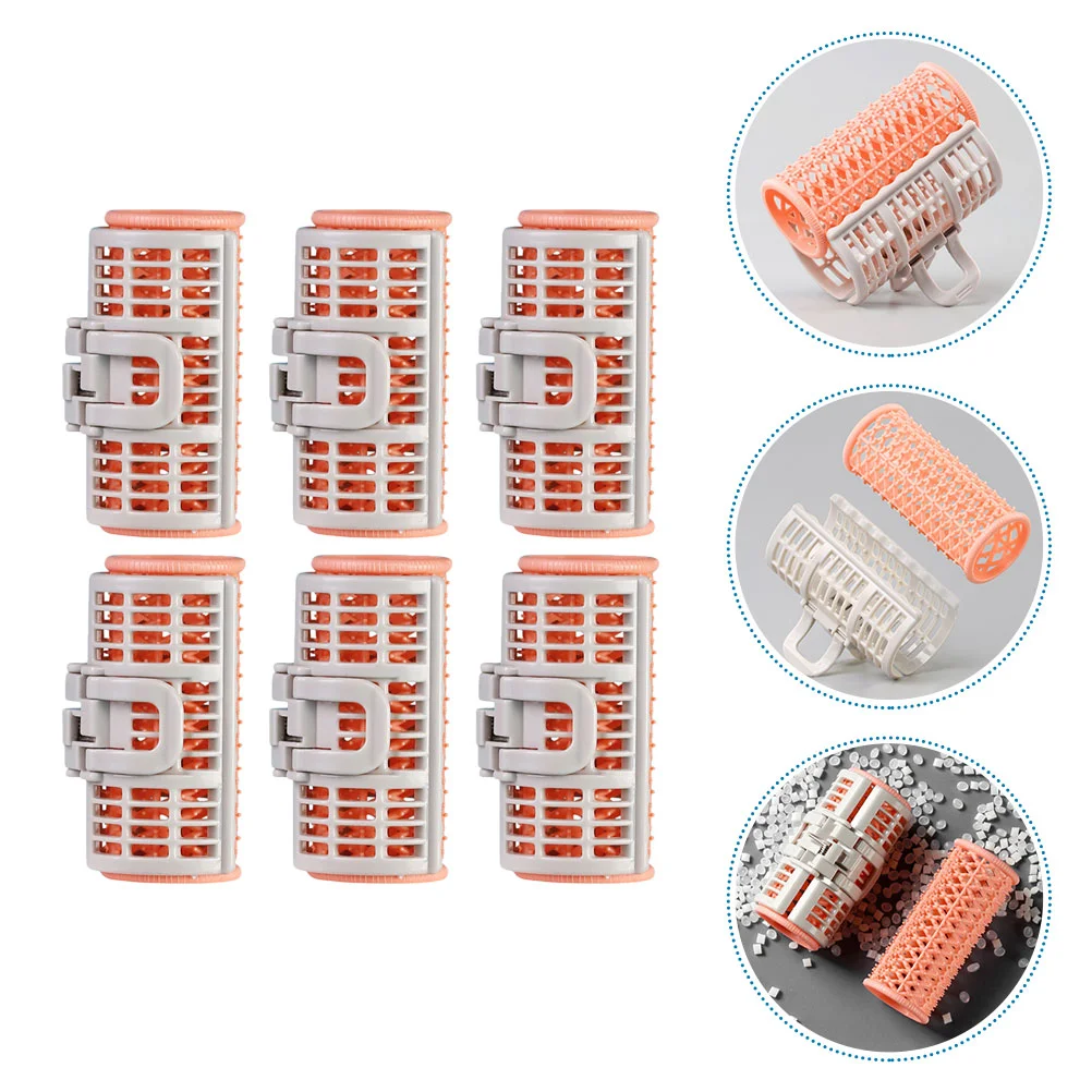 

6 Pcs Curlers Plastic Drum Hairdressing Comb Hairstyle Clips Abs Spring Bangs Miss Shaping