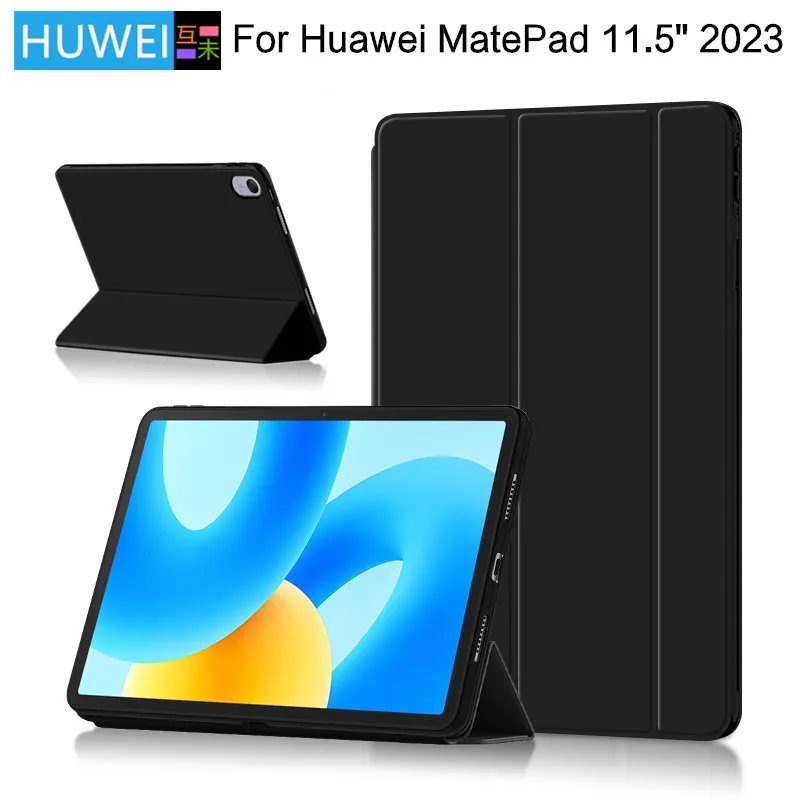 

HUWEI Case For Huawei MatePad 2023 11.5 Inch Tablet Funda Trifold Stand Cover for Mate Pad Matepad 11.5" BTK-W00 2023 Skin Case