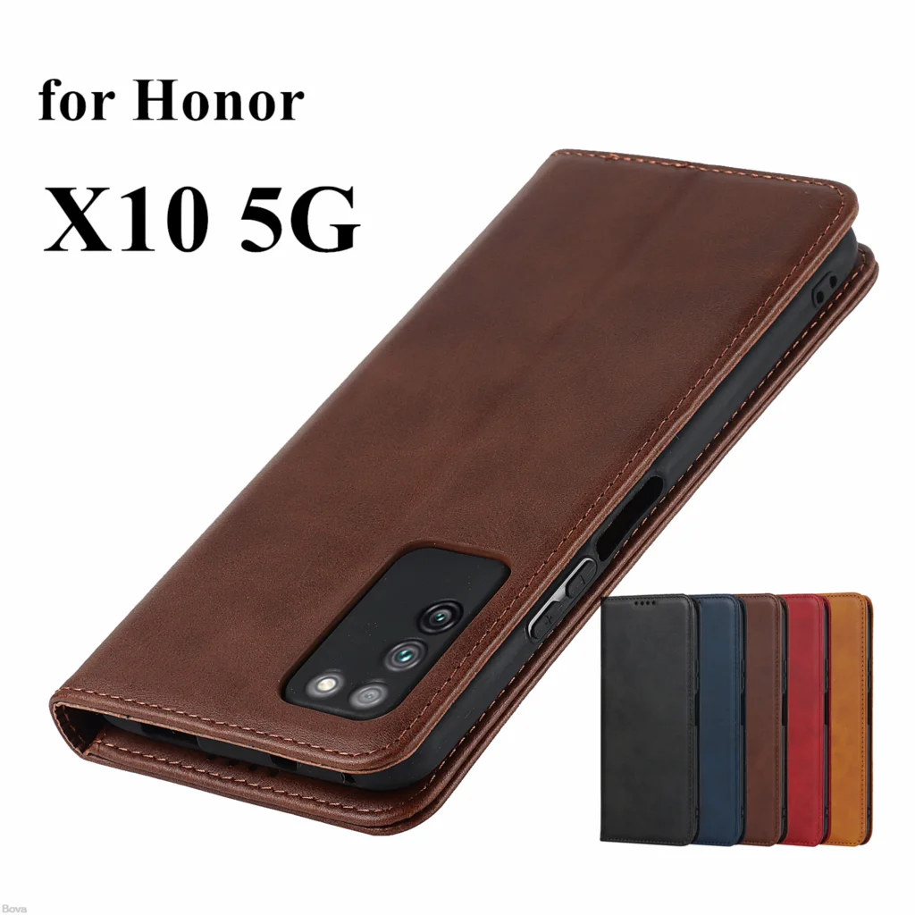 

Leather case for Huawei Honor X10 5G Flip case card holder Holster Magnetic attraction Cover Case Wallet Case