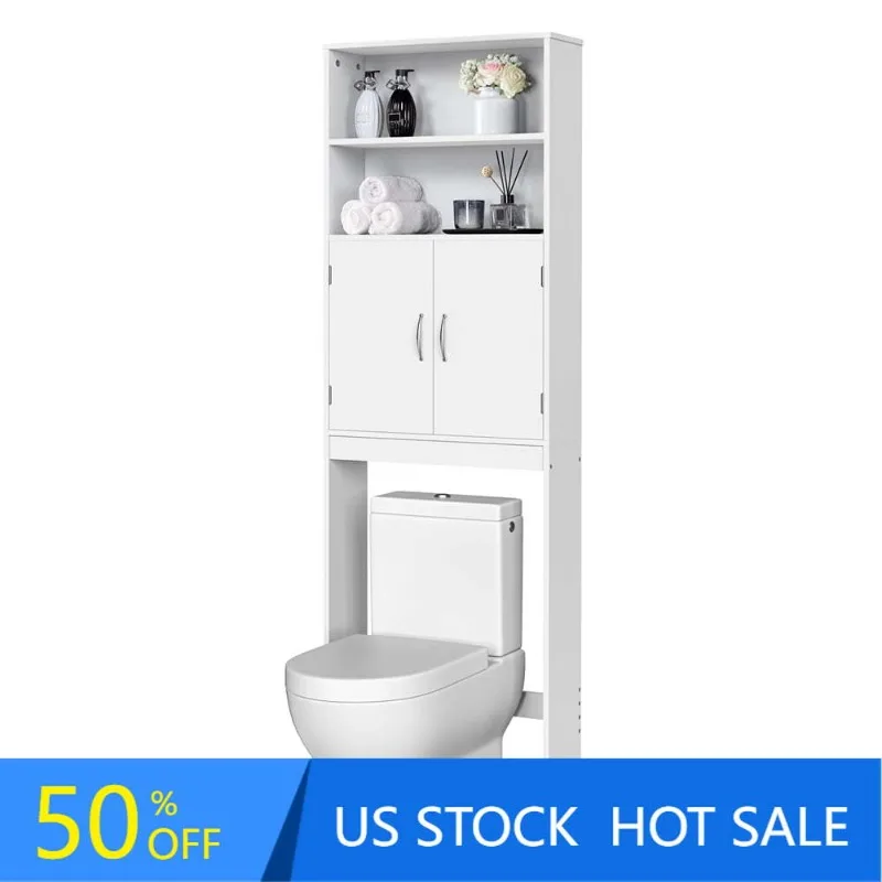 

Шкаф для хранения с дверью для ванной, белый, ширина 8 дюймов