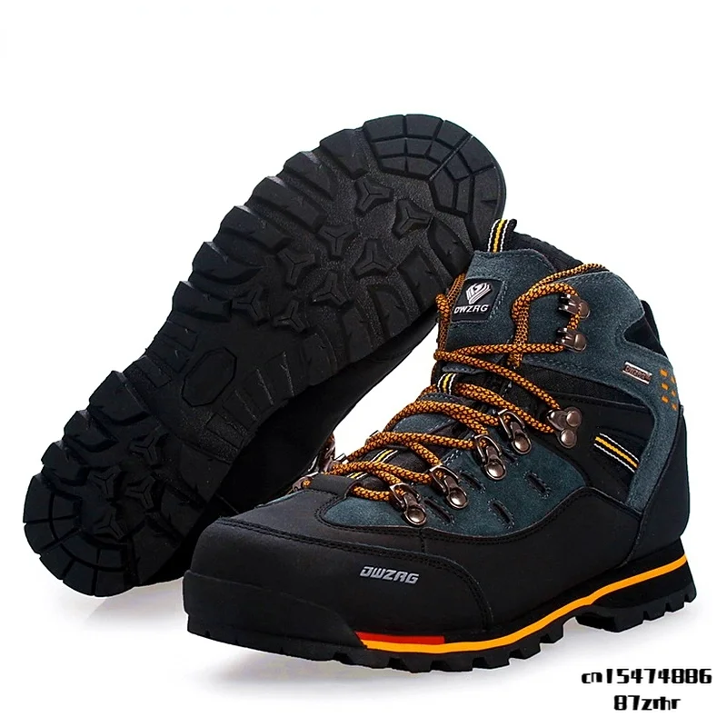 New Outdoor Big Size Waterproof Hiking Shoes For Men Suede Breathable Trekking Sneakers Mountain Boots Anti-Slippery Sneakers