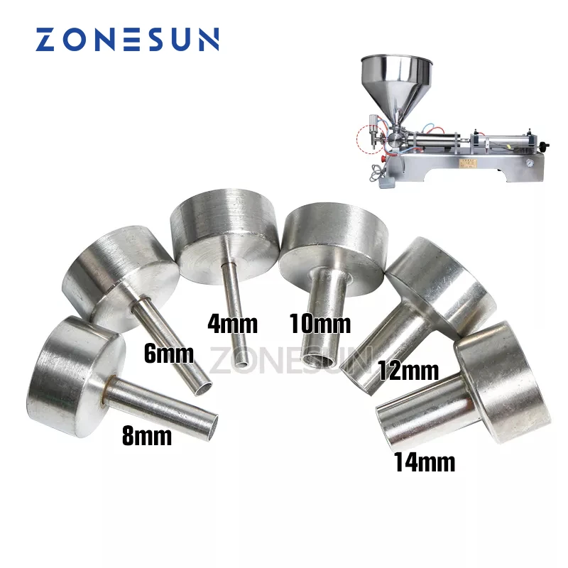 ZONESUN Liquid Paste Filling Machine Nozzle Parts for G1 4mm 6mm 8mm 10mm 12mm 14mm Accessories