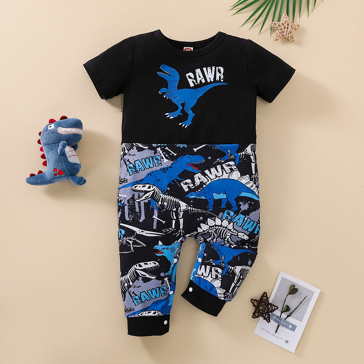 

Summer Jumpersuit 3 6 12 16 18 Month Newborn Baby Boy Girl Jumper Short Sleeve Pants One-Piece Pattern Babysuit Bodysuit