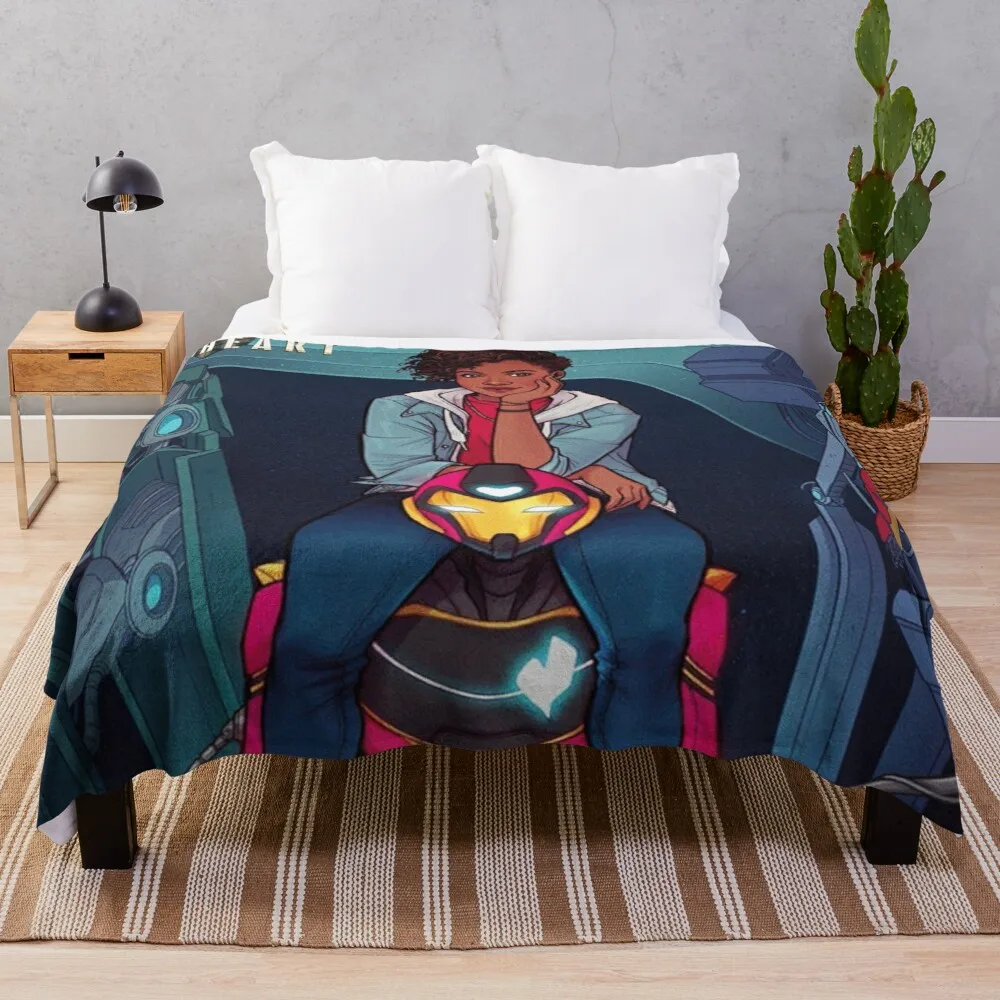 

Riri Williams Ironheart Throw Blanket Soft Plush Plaid Extra Large Throw Blanket