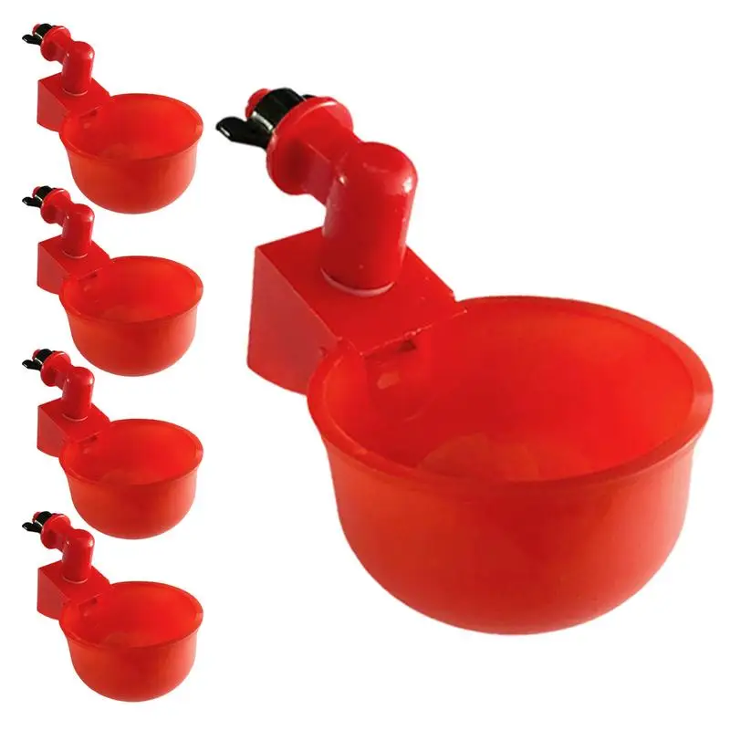 

Water Feeder Automatic Chicken 5pcs Automatic DIY Chicken Waterer Cups Poultry Water Feeder Kit Chicken Water Cups Poultry