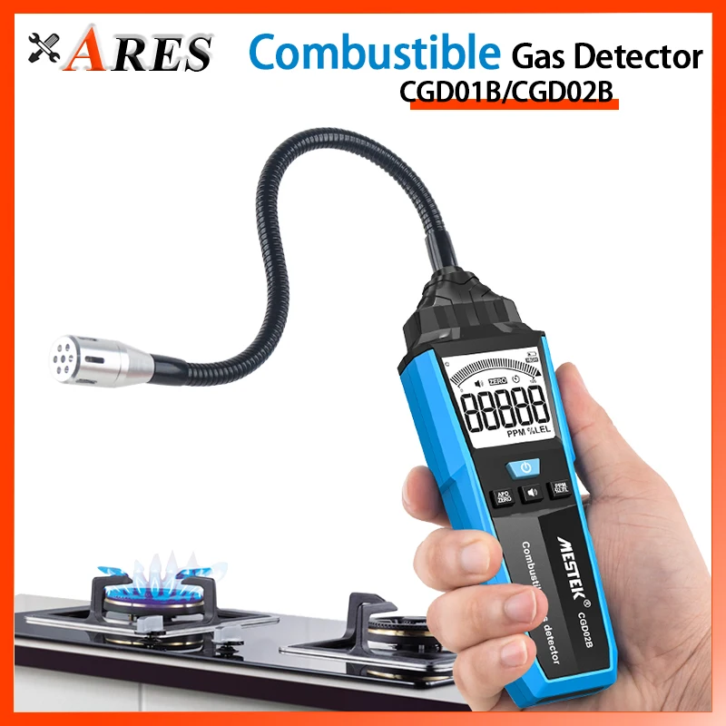 

Combustible Gas Detector Port Portable Flammable Gas Leak Analyzer Gases Leak Location Determine Meter Tester Sound Light Alarm