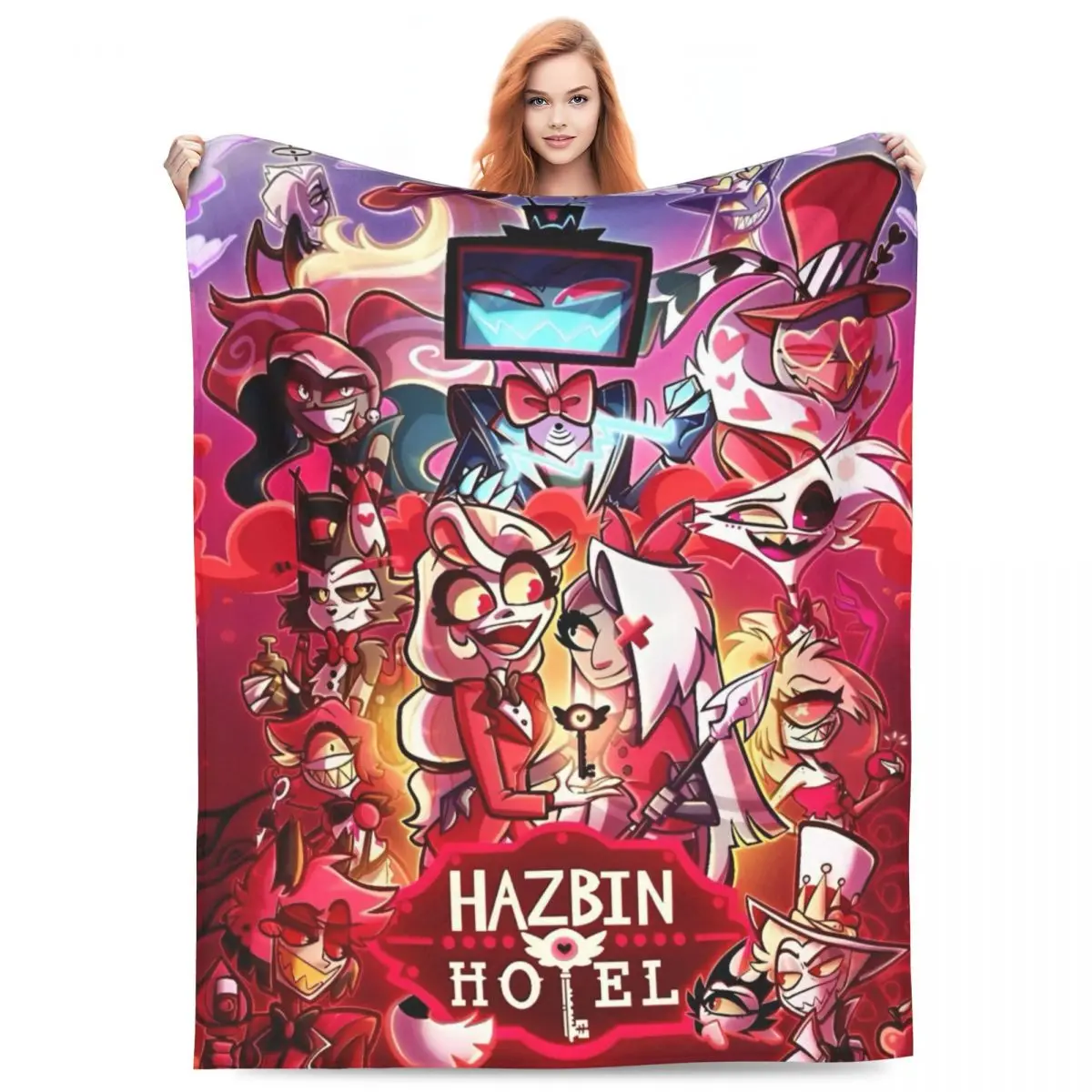 Музыкальная комедия H-HazbinHotels плюшевые пледы из кораллового флиса одеяла для