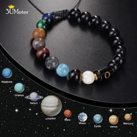 3umeter eight planets bead bracelet universe chakra galaxy solar system bracelet guardian star natural stone yoga jewelry unisex