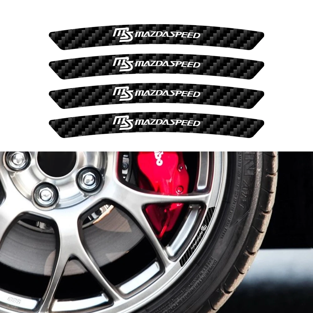 4 шт. наклейки из углеродного волокна для Mazda 3 bk 6 gg 2 Cx3 Cx5 Cx7 Cx9 Cx30 Demio - купить по