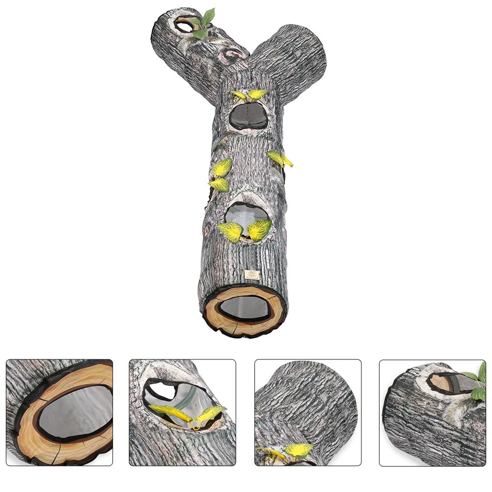 

1Pc Pet Cat Tunnel Tree Pattern Cat Tunnel Interesting Cat Maze Cat House Bed